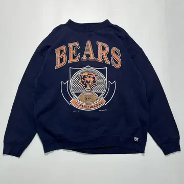 90s 로고7 NFL 베어스 맨투맨 L 네이비 빈티지 구제 의류 5882