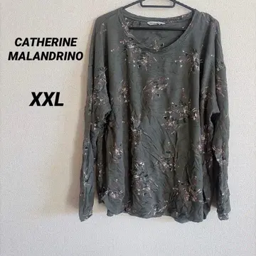 CATHERINE MALANDRINO [ XXL ] 꽃무늬 긴팔 T셔츠