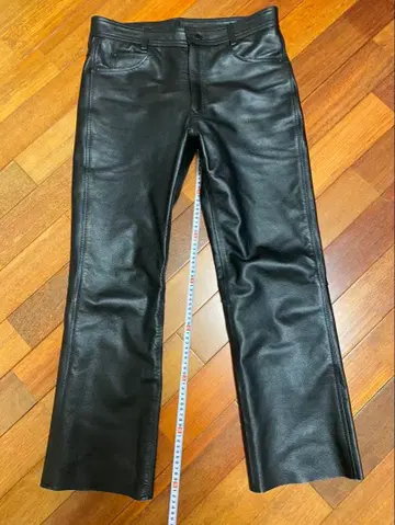 냅스 Rookie 루키 가죽 블랙 팬츠