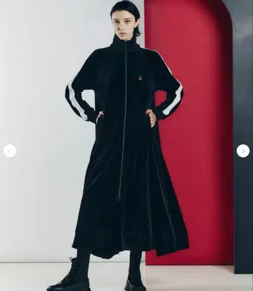 DSC / 바이컬러 벨로아 지퍼 원피스