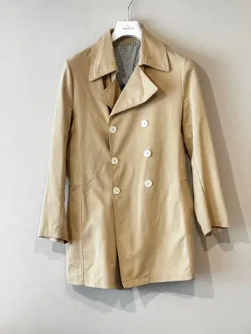 [ 약간의 데미지 있음 ] 베이지 더블 브레스트 트렌치코트