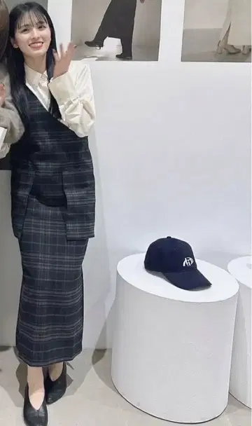 [ philme ] 체크 원피스 + 새틴 셔츠 2종 세트