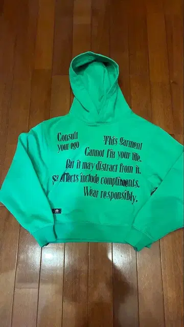 ANTIMID 빅 로고 후디 그린 S