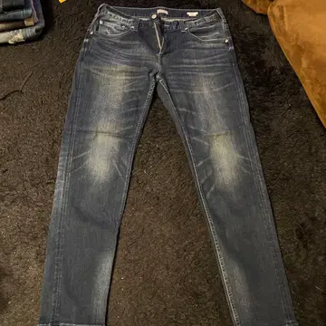 BAYFLOW 다크 블루 스트레이트 레그 데님 팬츠 스키니