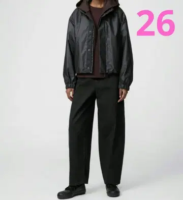 UNIQLO U 커브 팬츠 블랙 사이즈 26 새상품 완판템