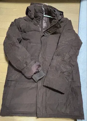 LL bean 브라운 다운 후드 부착