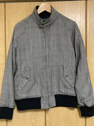 깅엄 체크 리버서블 블루종