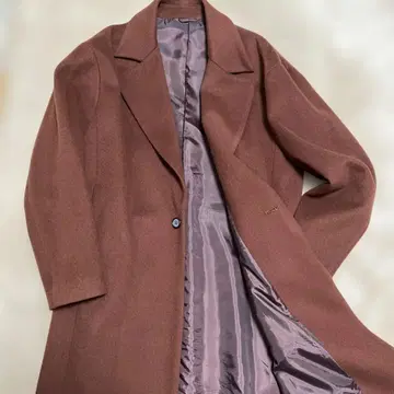 STUDIOS 체스터 코트 롱 오버코트 적갈색 보라색