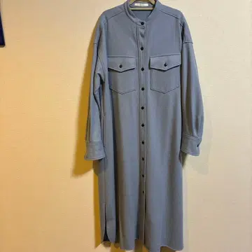 ANAYI 그레이 셔츠 원피스 긴팔