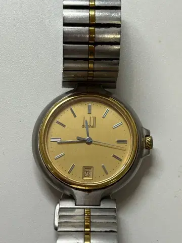 dunhill 아날로그 손목시계 골드/실버 정크제품