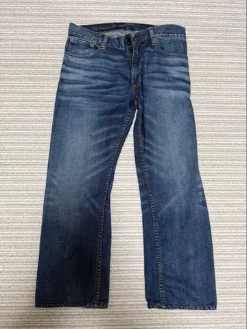 아르마니 익스체인지 다크 블루 스트레이트 데님 청바지 사이즈 33