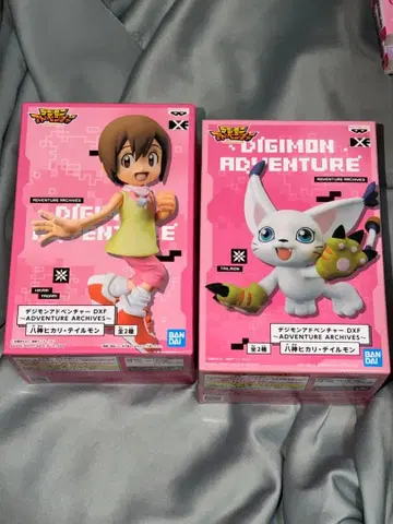 디지몬 어드벤처 DXF 피규어 2종 세트 야가미 이슬이(히카리) 테일몬