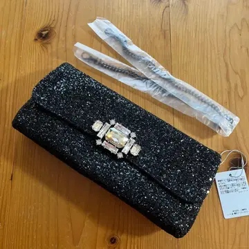 에포카 파티 백 블랙 비쥬 부착 미사용 새상품