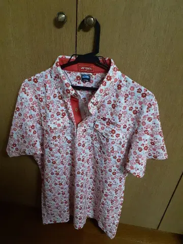 YONEX 꽃무늬 피케 셔츠 빨간색/화이트