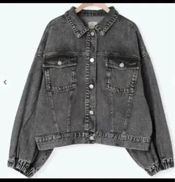 사만사 모스모스 케미컬 워시 데님 G 재킷 블랙