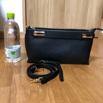 미사용 새상품 천연 가죽 2WAY 숄더백 블랙