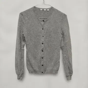 유니클로 그레이 니트 가디건 캐시미어 100% S 사이즈