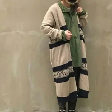 저널 스탠다드 리룸 메리노울 에스닉 롱 가디건