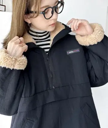 JaVa 컬러 블록 미들 지퍼 2WAY 아우터 블랙 L