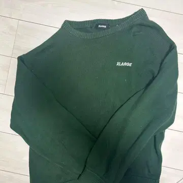 XLARGE 다크 그린 크루넥 스웨터