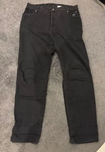 할리 블랙 데님 구제 의류 바이크