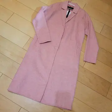 ZARA BASIC 핑크 롱 코트 XS 택 포함 새상품
