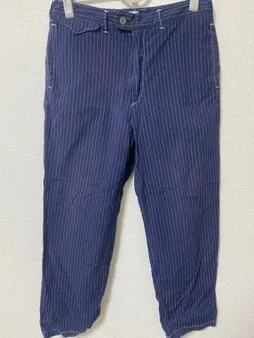 SPELLBOUND 네이비 스트라이프 워크 팬츠