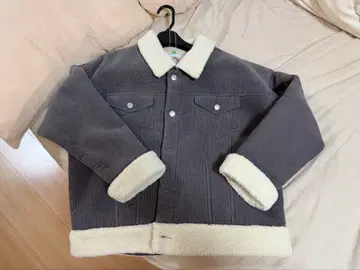 mystic 보아 안감 코듀로이 자켓 코트