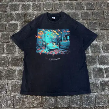1점 물 90s SANDY SKOGLUND 아트 T XL 페이드