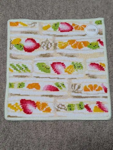 미사용 새상품 러브리 바이 페이러 타월 손수건 후르츠 샌드