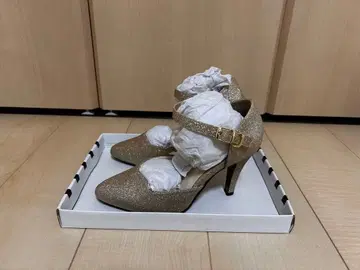 골드 글리터 하이힐 펌프스