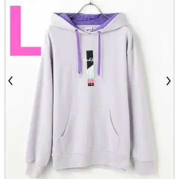 새상품 L 사이즈 귀멸의 칼날 코쵸우 시노부 라벤더 후드티 프론트 프린트