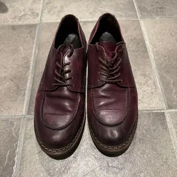 가죽제 버건디 레이스업 슈즈 호킨스