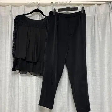 블랙 레이스 셋업