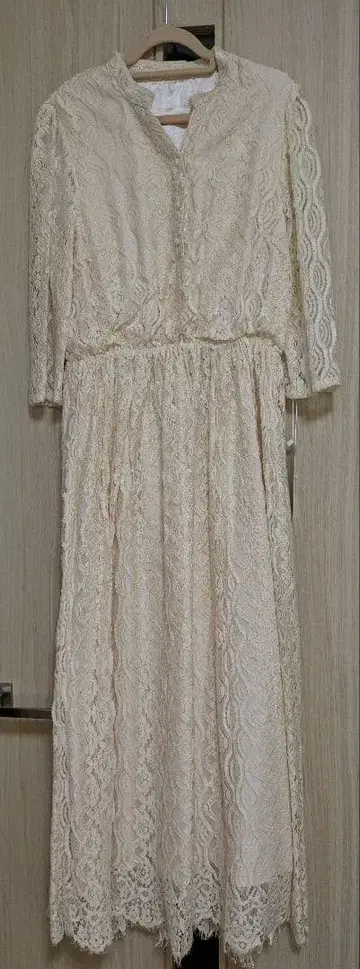 베이지 레이스 원피스