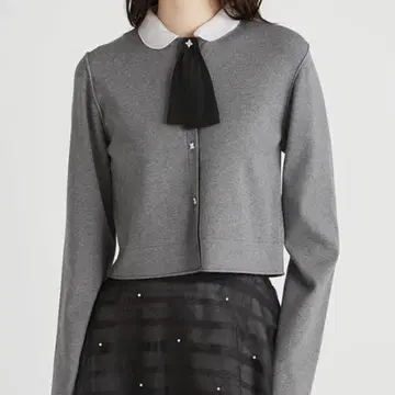 CELFORD 디태처블 총침 가디건 차콜 그레이