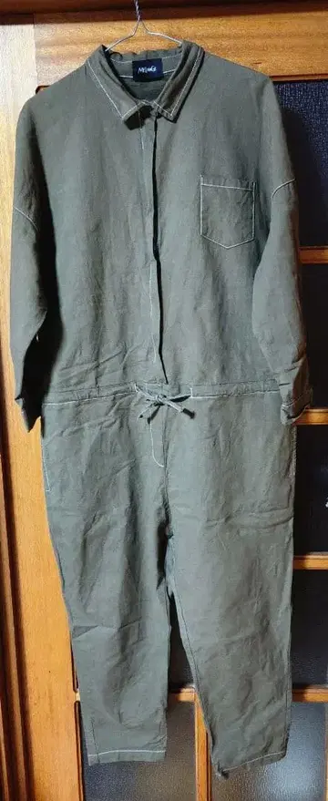 MELANGE 카키 올인원 작업복