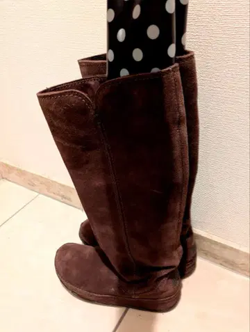 fitflop 짙은 갈색 스웨이드 롱 부츠