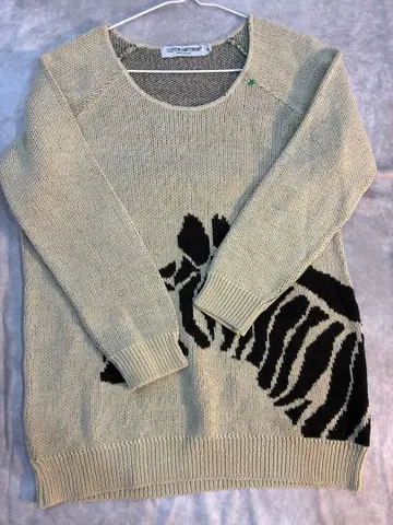 COTTON EMPORIUM 제브라 패턴 니트 스웨터 M