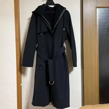 EMODA 블랙 롱 코트