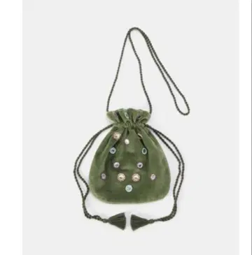 BC 재고 벨벳 파우치 카키