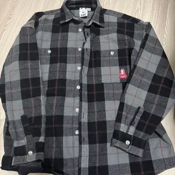 xgirl 체크 무늬 플란넬 셔츠 긴팔