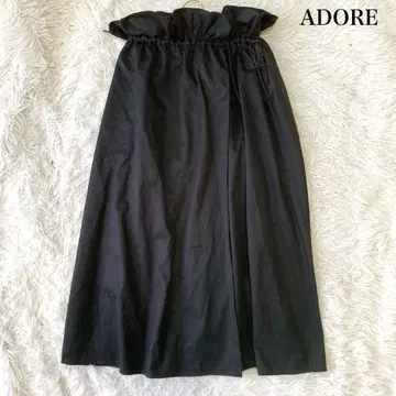 ADORE 프리모코튼 개더 스커트 드로 코드 랩 발수 38
