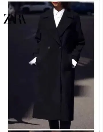 ZARA 블랙 롱 코트 S