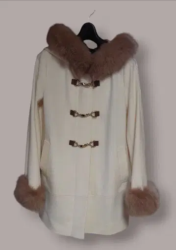 메이슨 그레이 퍼 비트 롱 더플 코트 화이트 계열 아이보리 고급