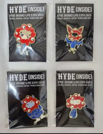 HYDE [INSIDE] LIVE EXPO 2025 핀 배지 4개 세트