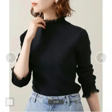 이에나 레이스 하이넥 리브 풀오버