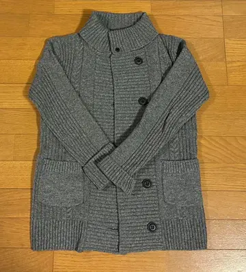 그레이 리브 긴팔 가디건