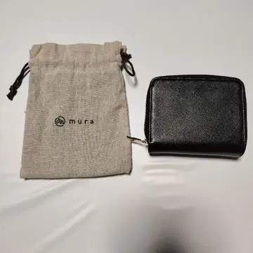 mura 블랙 이단 접이식 지갑