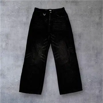 블랙 와이드 팬츠